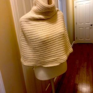 Angora poncho sweater